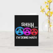 Shh私は数学のトレーニングジムユーモアおもしろいウェイトを行っている カード (黄色い花)
