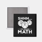 Shh私は数学ボディビルジムフィットネス列車をしている マグネット (正面/裏面)