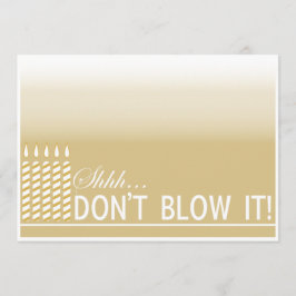 Shh驚きの誕生日のパーティの招待状|の金ゴールド 招待状
