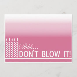 Shh驚きの誕生日のパーティの招待状 招待状