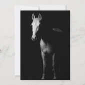 Shh驚きの馬の彼らの誕生日 招待状 (裏面)