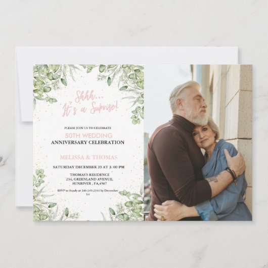 Shh50周年は驚結婚きだ 招待状 (正面)