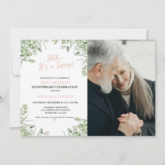 Shh50周年は驚結婚きだ 招待状 (正面)