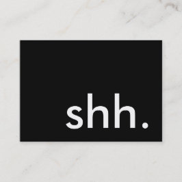 shh。 それはびっくりパーティです! 名刺