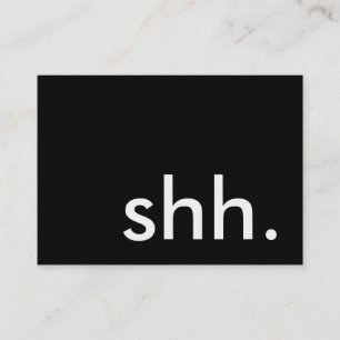 shh。 それはびっくりパーティです! 名刺