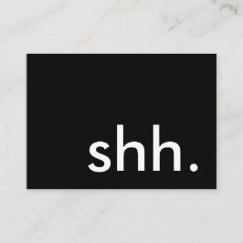 shh。 それはびっくりパーティです! 名刺
