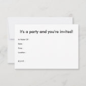 SHH! 話す泡 招待状 (裏面)