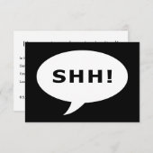 SHH! 話す泡 招待状 (正面/裏面)