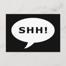 SHH! 話す泡 招待状