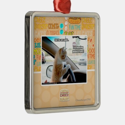 Shh! 非常に静かがあって下さい メタルオーナメント (右)