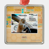 Shh! 非常に静かがあって下さい メタルオーナメント (正面)