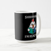 Shh I'm 読's Book'読 Chicken Book Lover コーヒーマグカップ (正面右)