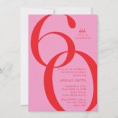 Shh It's a Surprise 60th Birthday Party 招待状 (正面)