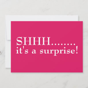Shh It's A Surprise Birthday Party Invitation 招待状