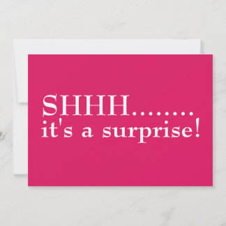 Shh It's A Surprise Birthday Party Invitation 招待状