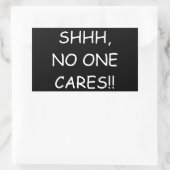 "Shh, No 気に  one"ステッカー  長方形シール (バッグ)