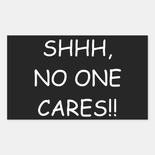 "Shh, No 気に  one"ステッカー  長方形シール (正面)