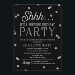 Shh Supplise Birthday Partyフェイクグリッター紙吹雪 招待状<br><div class="desc">このシック&サプライスタイリッシュズ·バースデー·パーティーの招待には、タイポグラフィを持つ銀色のグリッター·紙吹雪モダンテーマが、どの年齢にも素晴らし対応しています。カスタマイズ背景色 *これは実際のグリッターではなく、フラットに印刷されます。さらに思い出深い招待を行うには、ダイカットの形、テクスチャ紙、または2倍の太さの紙を選択します。</div>