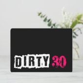 Shh Supply Dirty Dirty 30 Pink Birthday Party（ピンクの 招待状 (スタンド正面)