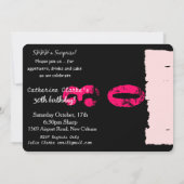 Shh Supply Dirty Dirty 30 Pink Birthday Party（ピンクの 招待状 (裏面)