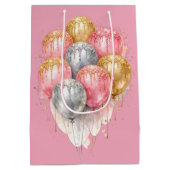 Shh Surprise Birthday Party ミディアムペーパーバッグ (裏面)