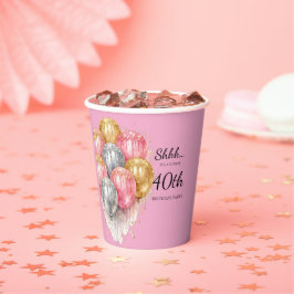 Shh Surprise Birthday Party 紙コップ