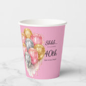 Shh Surprise Birthday Party 紙コップ (正面)