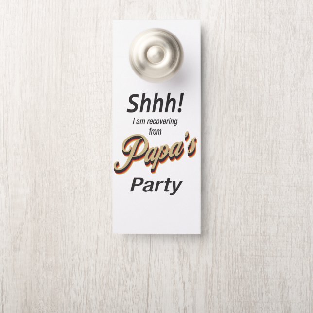 Shhhをパーティーからおもしろい回復する ドアノブサイン (ノブ)