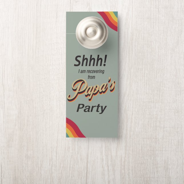 Shhhを邪魔しないおもしろいパーティーから回復する ドアノブサイン (ノブ)