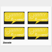 Shhhサプライズパーティー – ステッカー – 黒と金ゴールド (シート)