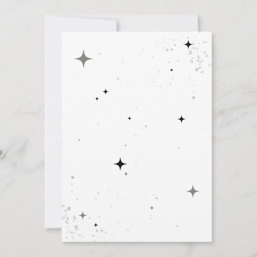 Shhhサプライズ誕生日招待状と写真 招待状 (裏面)