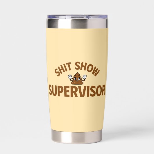 Shhhスーパーバイザサーマルタンブラおもしろいーを表示 保温保冷タンブラー (正面)