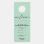 Shhhセージ緑の書道は邪魔しない結婚の ドアノブサイン (裏面)