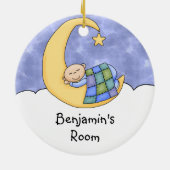 Shhhベビーの睡眠のドア・ハンガー セラミックオーナメント (裏面)