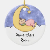 Shhhベビーの睡眠のドア・ハンガー セラミックオーナメント (裏面)