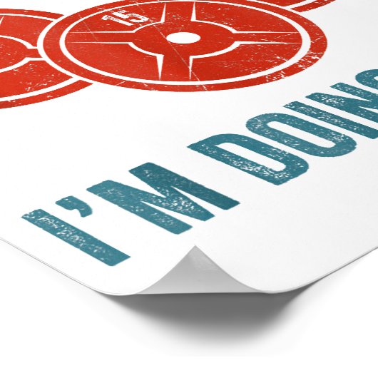 Shhh私は数学の重さを持ち上げるジムDeaを行っている ポスター (角)