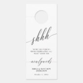 Shhh繊細な書道はDを邪魔し結婚ない ドアノブサイン (正面)