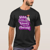 Shhh誰も私が無性可愛いエースプライドであることを知らない Tシャツ (正面)