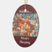 Shhh… お母さんの睡眠のぶら下がったなオーナメントのハート セラミックオーナメント (左)