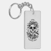 Shhh...コーヒー最初のスカルShshshshshing Keychain キーホルダー (正面左)