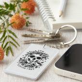 Shhh...コーヒー最初のスカルShshshshshing Keychain キーホルダー (正面右)