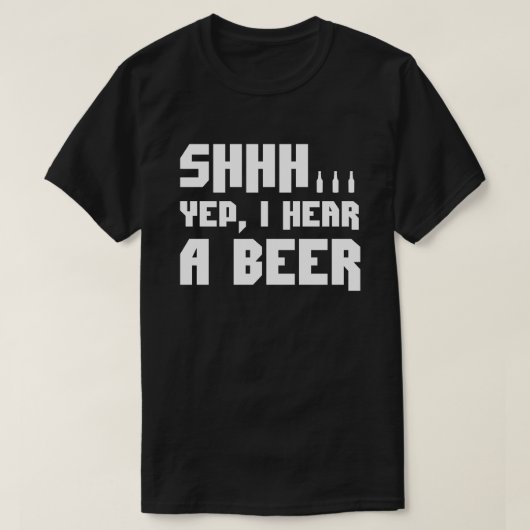 Shhh。 私はおもしろいなくまを聞きます tシャツ (デザイン正面)