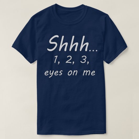 shhh 1 2 3目ぼくに tシャツ (デザイン正面)