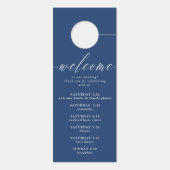 Shhh Blue白い書道は邪魔しな結婚い ドアノブサイン (裏面)