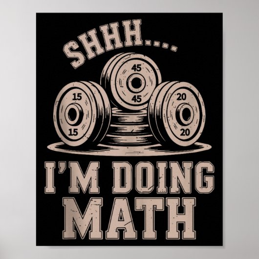 Shhh Im Doing Math Funny Christian Gym Workout Jes ポスター (正面)