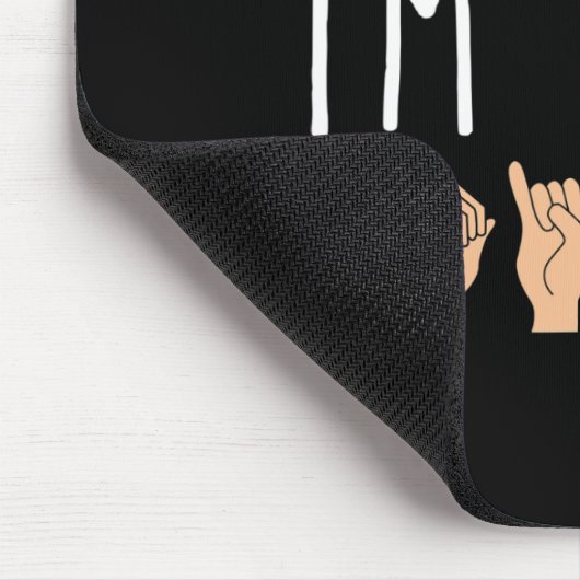 Shhh i'm Looer ASL Sign language Hearing loss awar マウスパッド (コーナー)