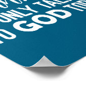 Shhh… I'm Only Talking To God Today Funny Christia ポスター (角)