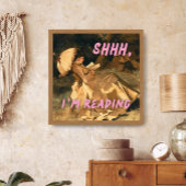 Shhh I'm Reading Print, Maximalist Art, Bookish ポスター