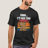 Shhh It's Nap Time Sleepy Bear Tシャツ (正面)
