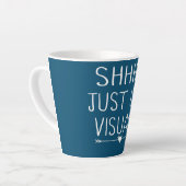 Shhh Just Use Visuals特別教育先生 カフェラテマグ (左アングル)